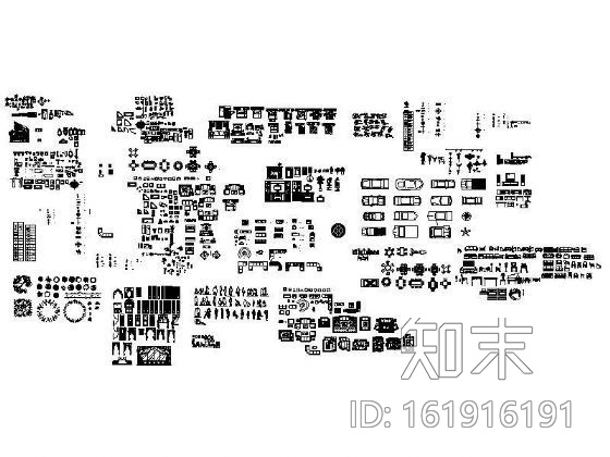 室内设计综合图块cad施工图下载【ID:161916191】
