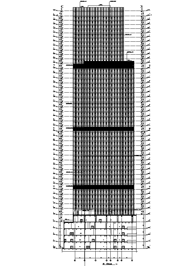 [广西]超高层核心筒华润办公及商业建筑审图施工图(20...cad施工图下载【ID:149946158】