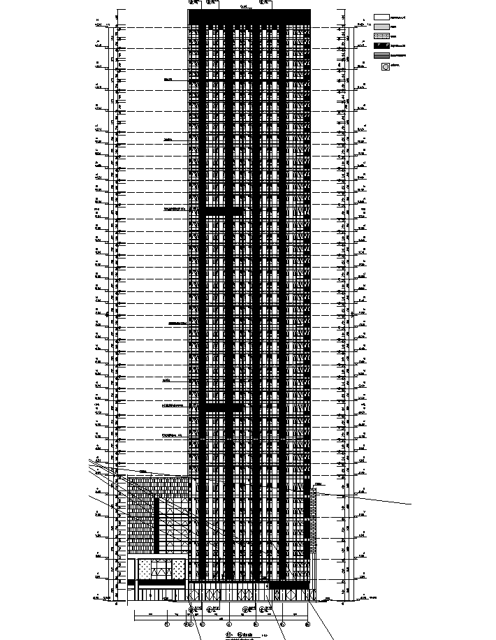 [广西]超高层核心筒华润办公及商业建筑审图施工图(20...cad施工图下载【ID:149946158】