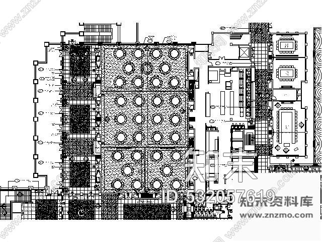 施工图三亚五星酒店主大堂宴会厅施工图cad施工图下载【ID:532057619】