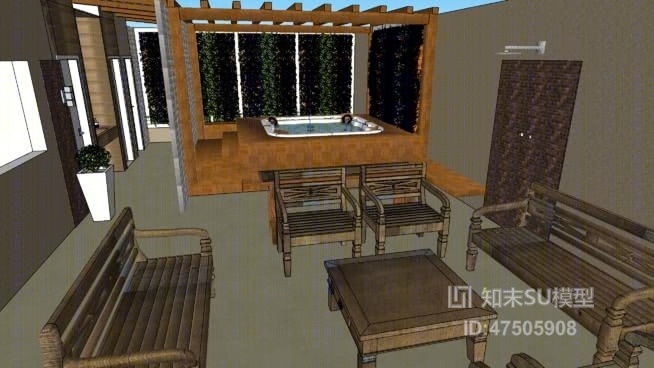SPA会所SU模型下载【ID:718134667】