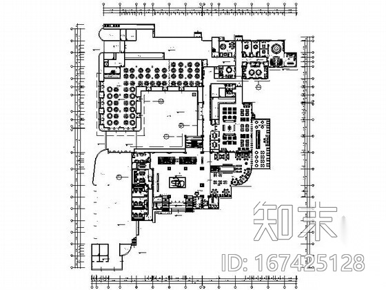 某豪华舒适四星级酒店全套平面布置图施工图下载【ID:167425128】