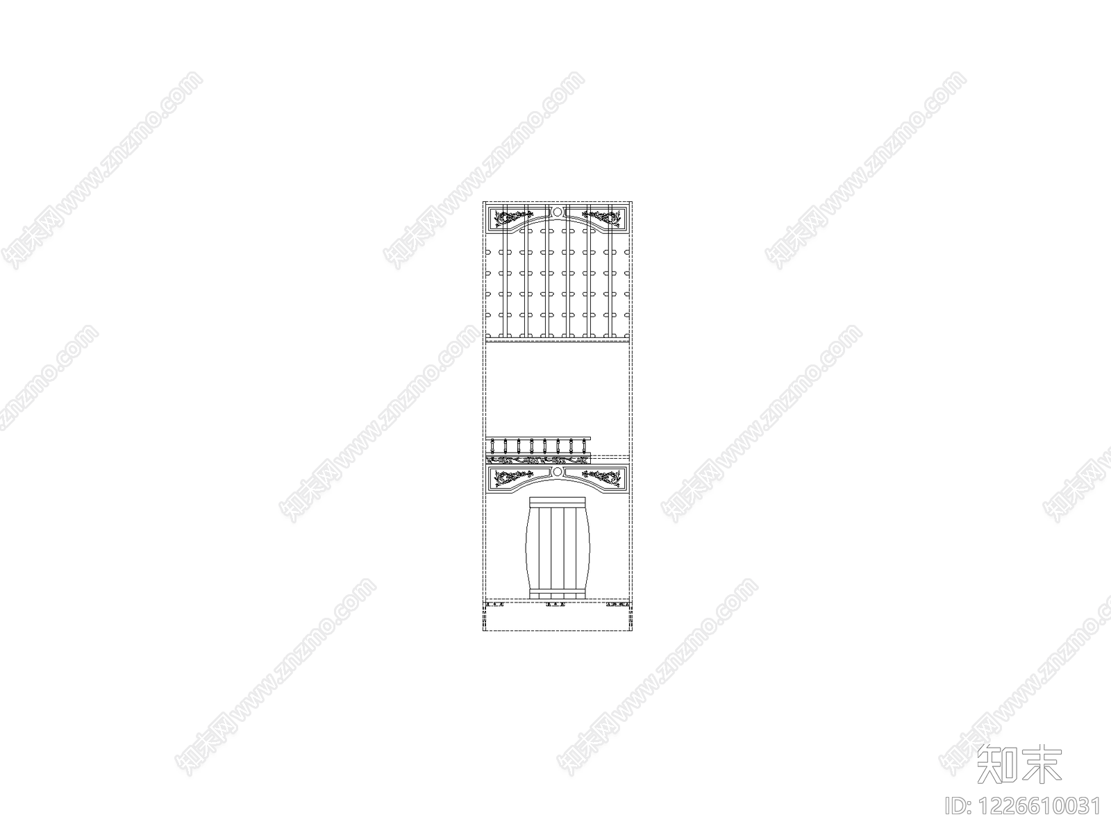 屏风隔断CAD图纸
