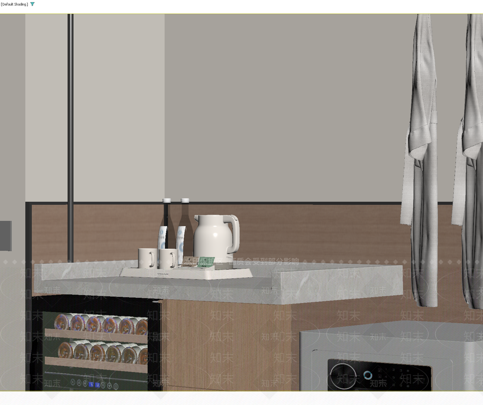 现代酒店客房3D模型下载【ID:1215008064】