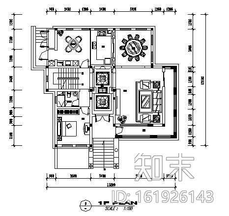 泰州别墅装修图cad施工图下载【ID:161926143】