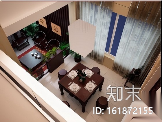 [苏州]现代中式四层别墅装饰施工图（含效果）cad施工图下载【ID:161872155】