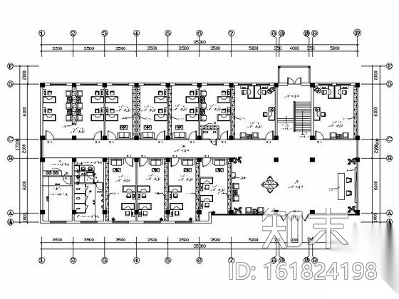 某建委办公楼内装修设计图施工图下载【ID:161824198】