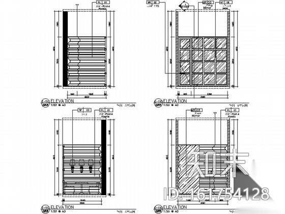 [新疆]充满韵律感的情调西餐厅CAD施工图（含实景照片）cad施工图下载【ID:161754128】