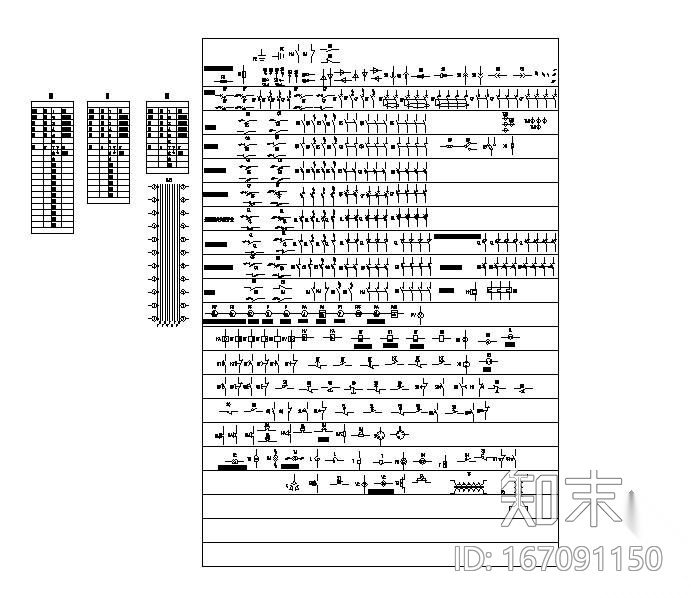 电气符号集合cad施工图下载【ID:167091150】