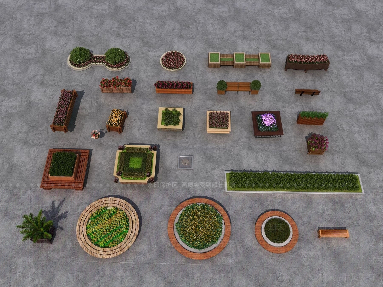 现代花坛3D模型下载【ID:171858006】