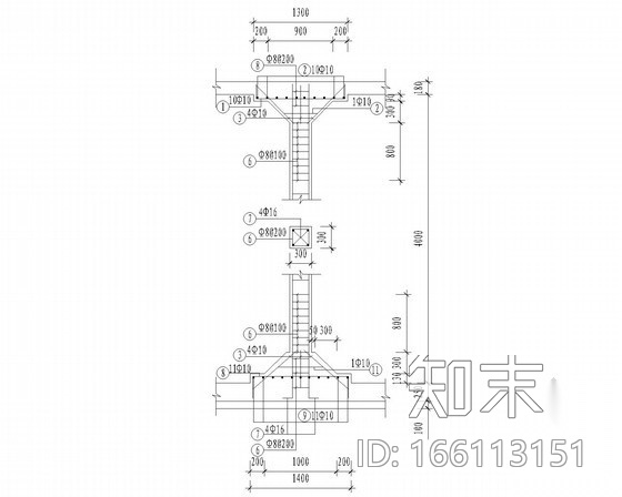 1000立方米矩形蓄水池施工图cad施工图下载【ID:166113151】