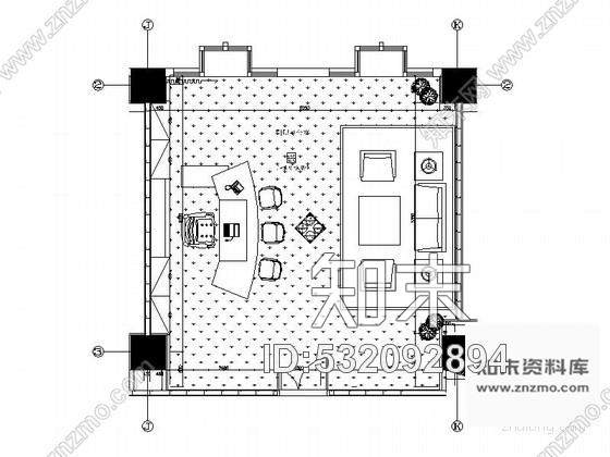 施工图副总办公室室内设计装修图cad施工图下载【ID:532092894】