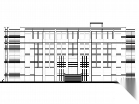 [安徽]某财贸学院八层图书馆建筑方案图（含效果图）cad施工图下载【ID:165739122】