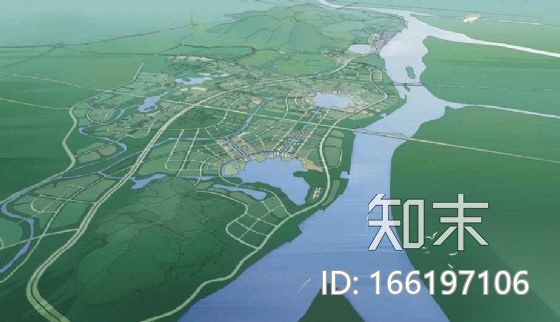 [广东]滨江新区景观总体概念规划方案cad施工图下载【ID:166197106】