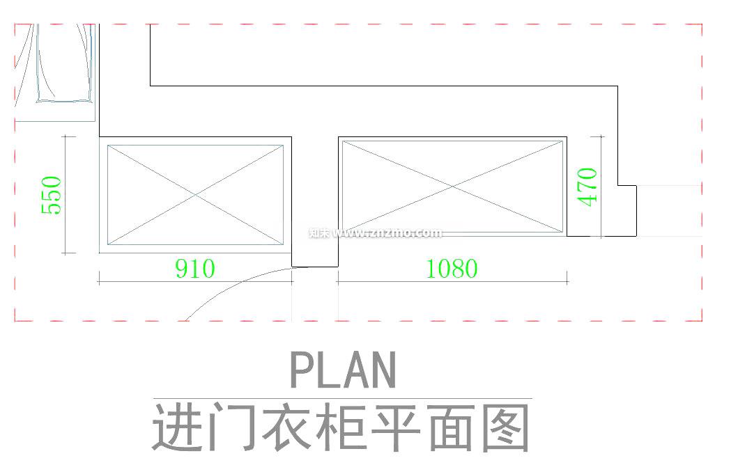 衣柜cad施工图下载【ID:181638167】