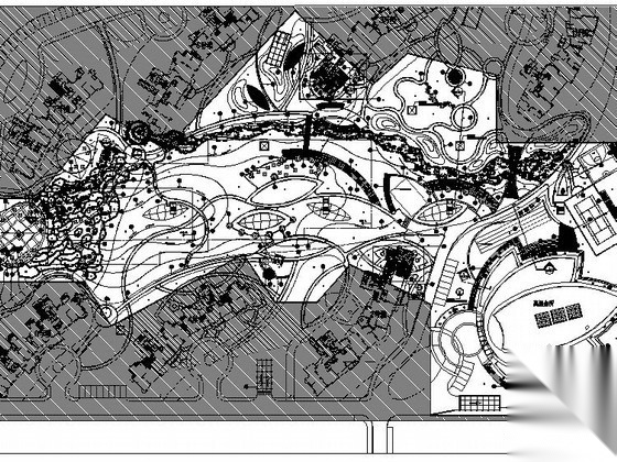 [杭州]某居住区景观扩初总图设计cad施工图下载【ID:161096116】