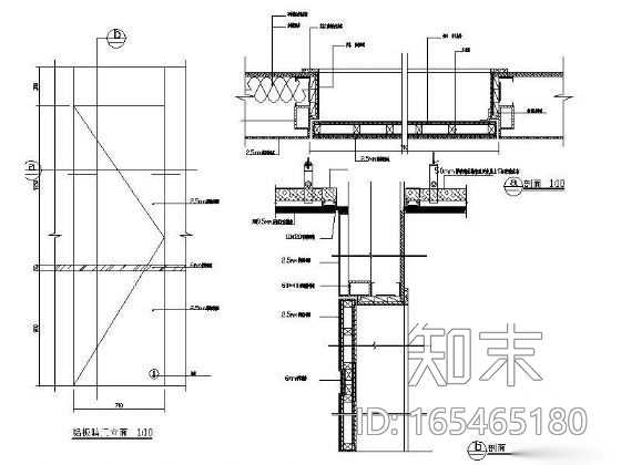 展廊铝板暗门cad施工图下载【ID:165465180】