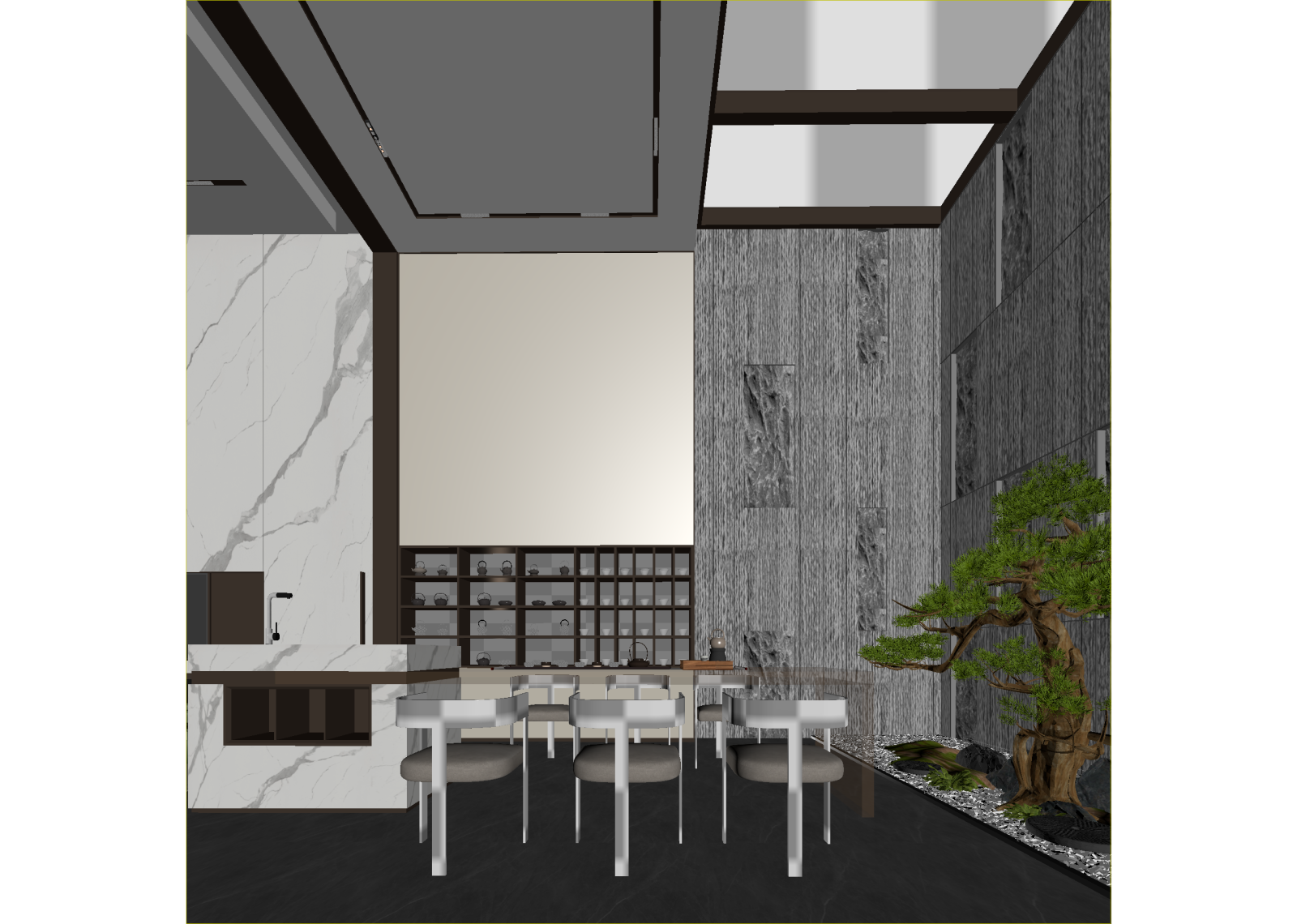 现代茶馆3D模型下载【ID:1214840174】