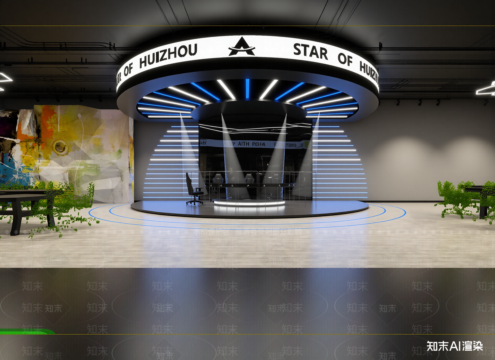 现代科技展厅3D模型下载【ID:1214314799】