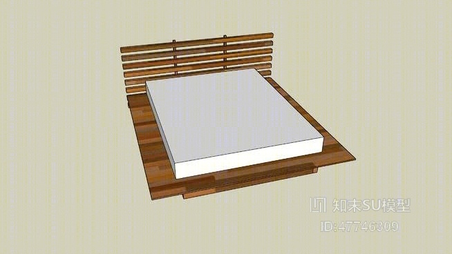 单人床SU模型下载【ID:47746309】