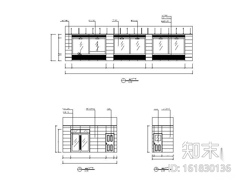 某中型办公室装修图cad施工图下载【ID:161830136】