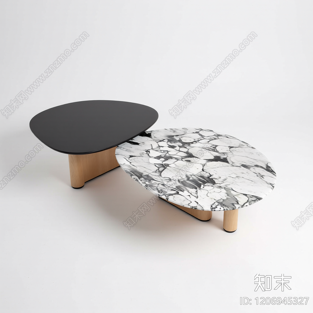 双层异形茶几3D模型下载【ID:1206945327】
