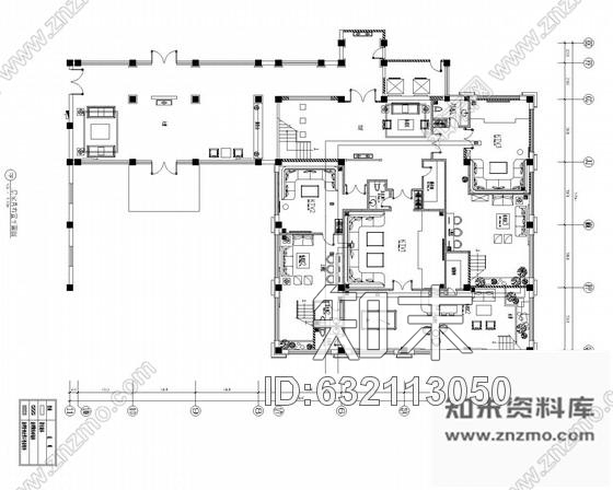 施工图北京营口中式风格会所餐厅装修施工图cad施工图下载【ID:632113050】