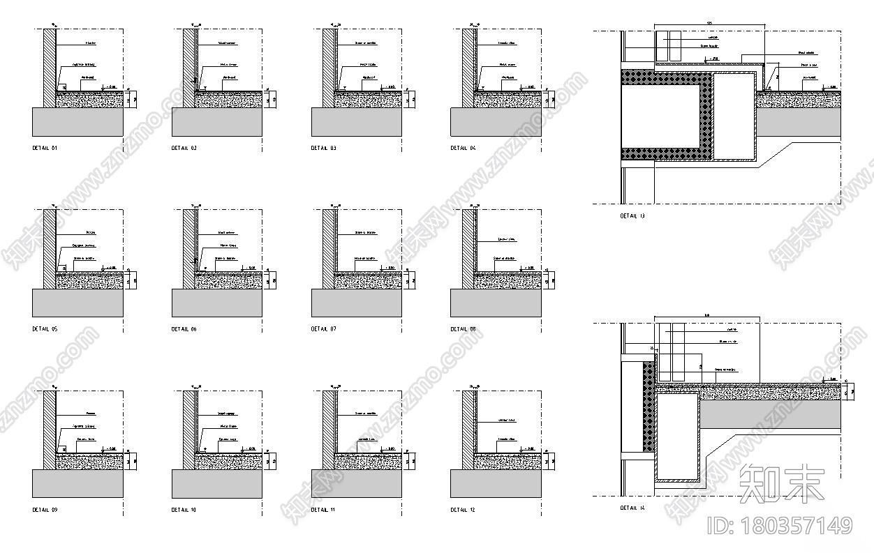 大都会 ·滨江豪宅样板房全套CAD施工图设计施工图下载【ID:180357149】