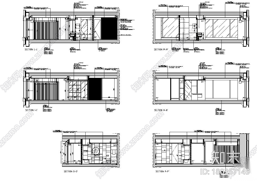 大都会 ·滨江豪宅样板房全套CAD施工图设计施工图下载【ID:180357149】