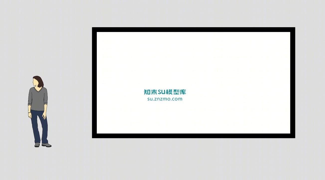 投影仪会议屏幕SU模型下载【ID:148501112】