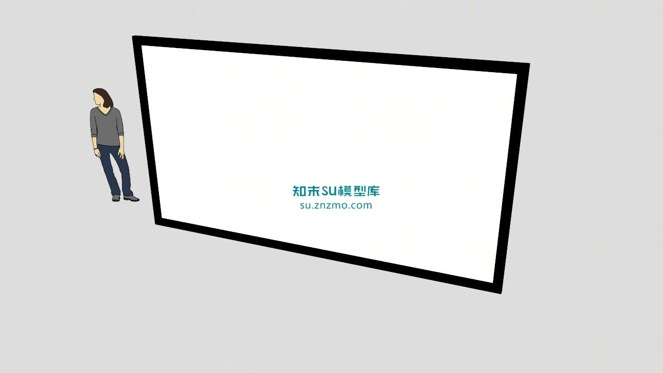 投影仪会议屏幕SU模型下载【ID:148501112】