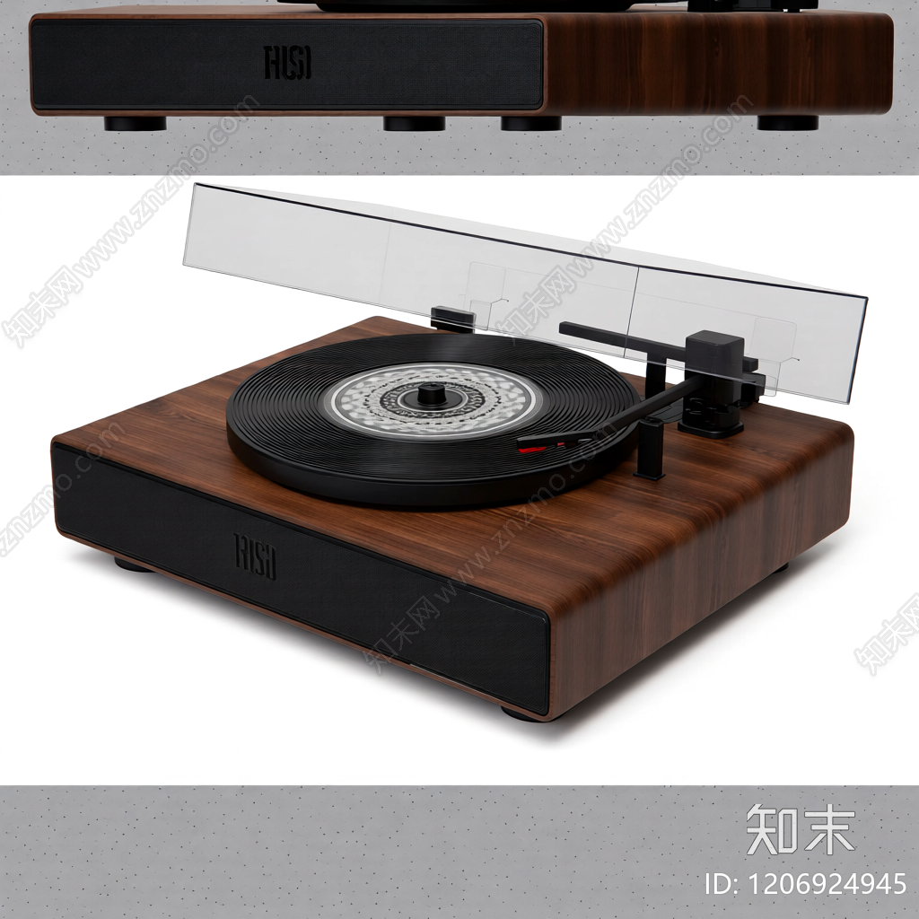 木质唱机音响组合3D模型下载【ID:1206924945】