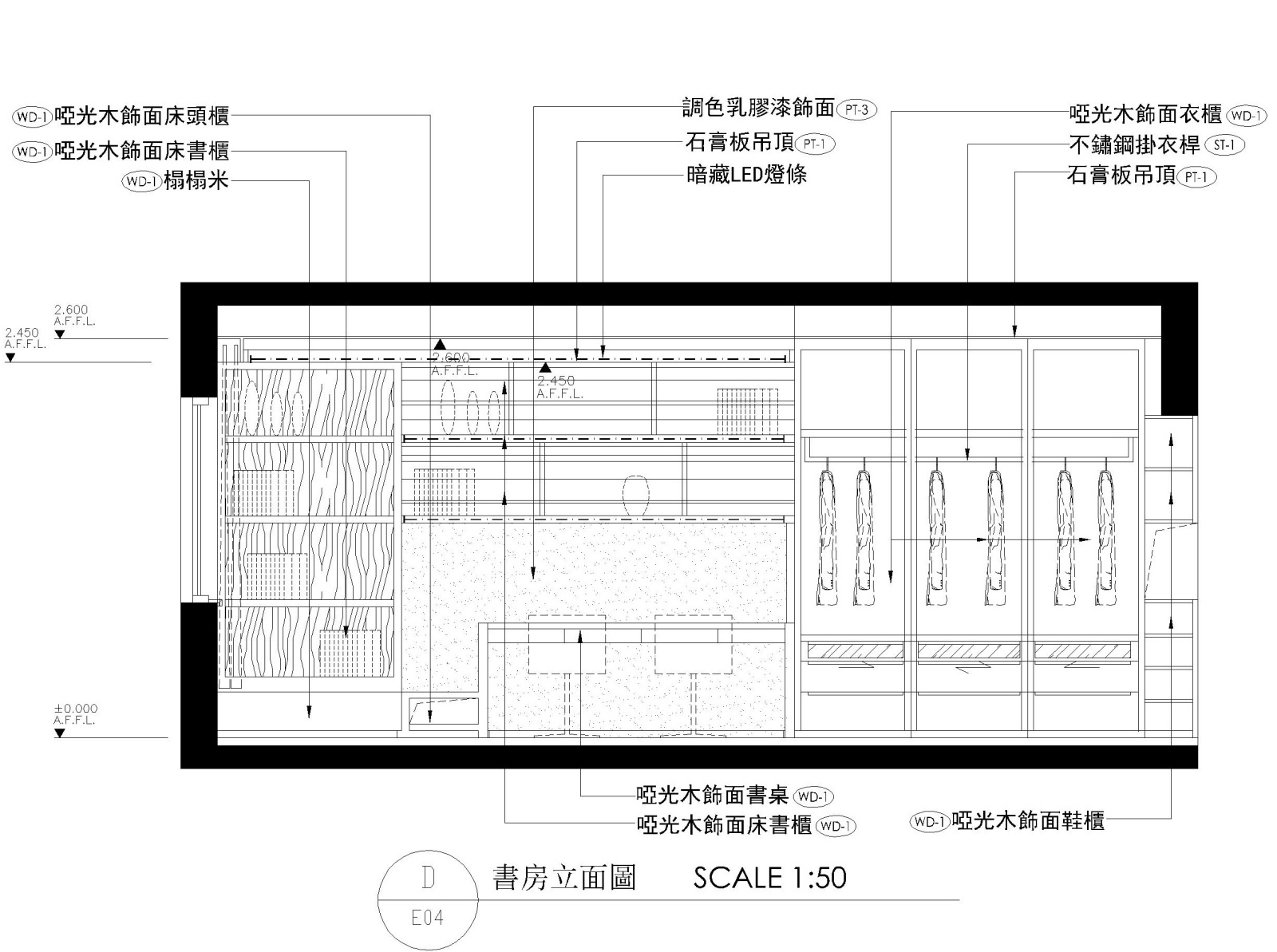 现代简约风格三居室住宅全套施工图+效果图cad施工图下载【ID:160073103】