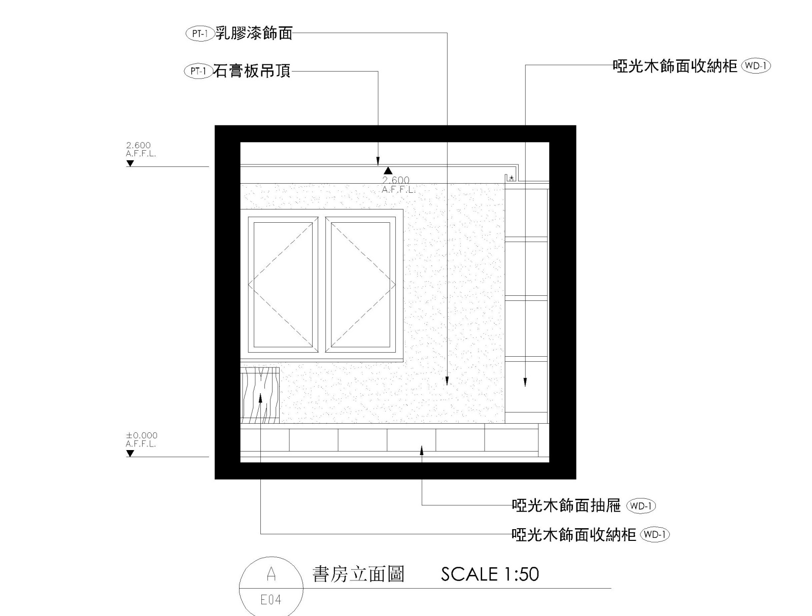 现代简约风格三居室住宅全套施工图+效果图cad施工图下载【ID:160073103】