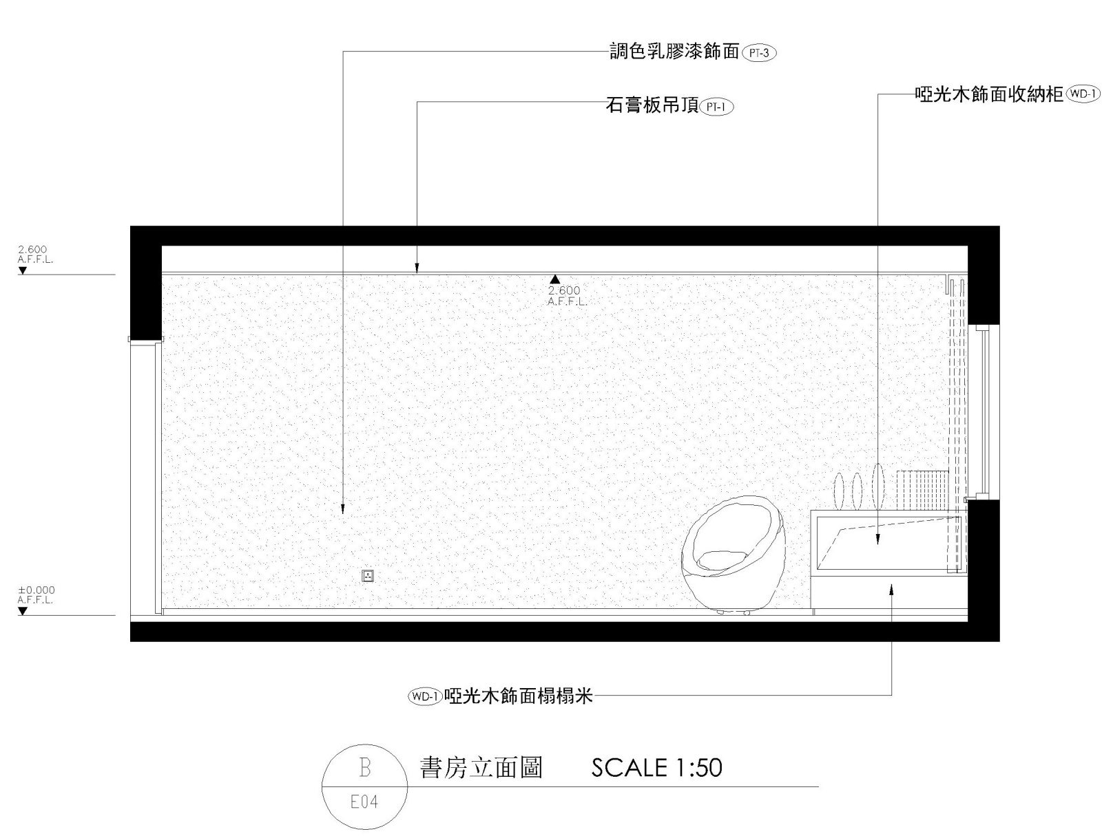 现代简约风格三居室住宅全套施工图+效果图cad施工图下载【ID:160073103】