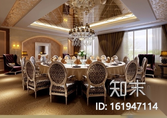 [内蒙古]某欧陆风格国际酒店室内装修施工图(含效果)cad施工图下载【ID:161947114】