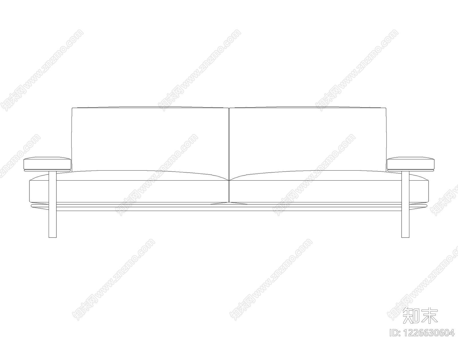 沙发cad施工图下载【ID:1226630604】