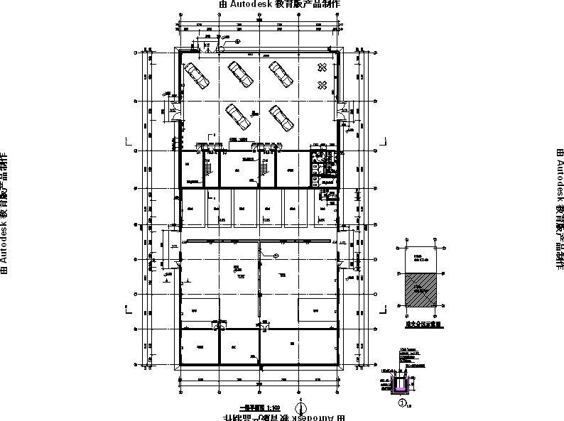 [宁夏]两层钢结构4S汽车店建筑施工图（含三个方案）cad施工图下载【ID:165620134】