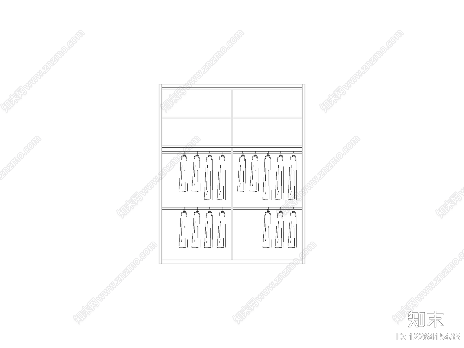 柜子平立面cad施工图下载【ID:1226415435】