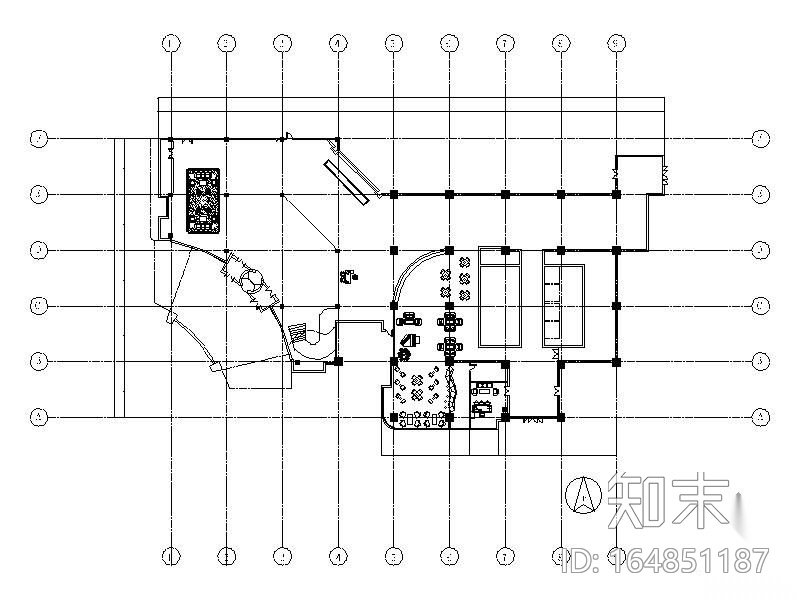 [毕业设计]中式酒店大堂设计方案（含效果）cad施工图下载【ID:164851187】