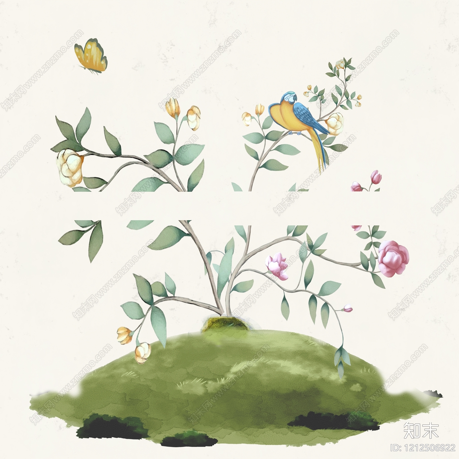 水彩背景贴图下载【ID:1212506922】