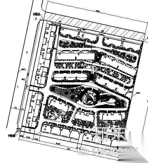 兰州某小区规划设计总图施工图下载【ID:166205121】