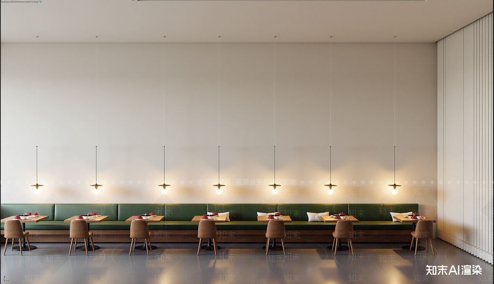 现代酒店餐厅3D模型下载【ID:1221620263】
