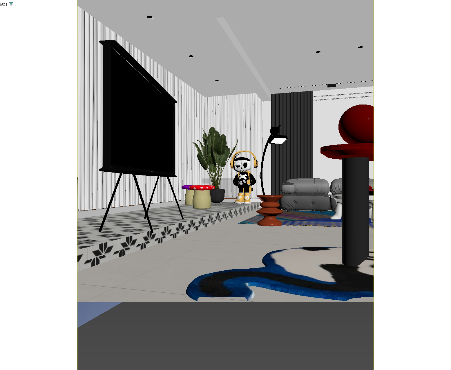 现代儿童娱乐室3D模型下载【ID:1214348858】