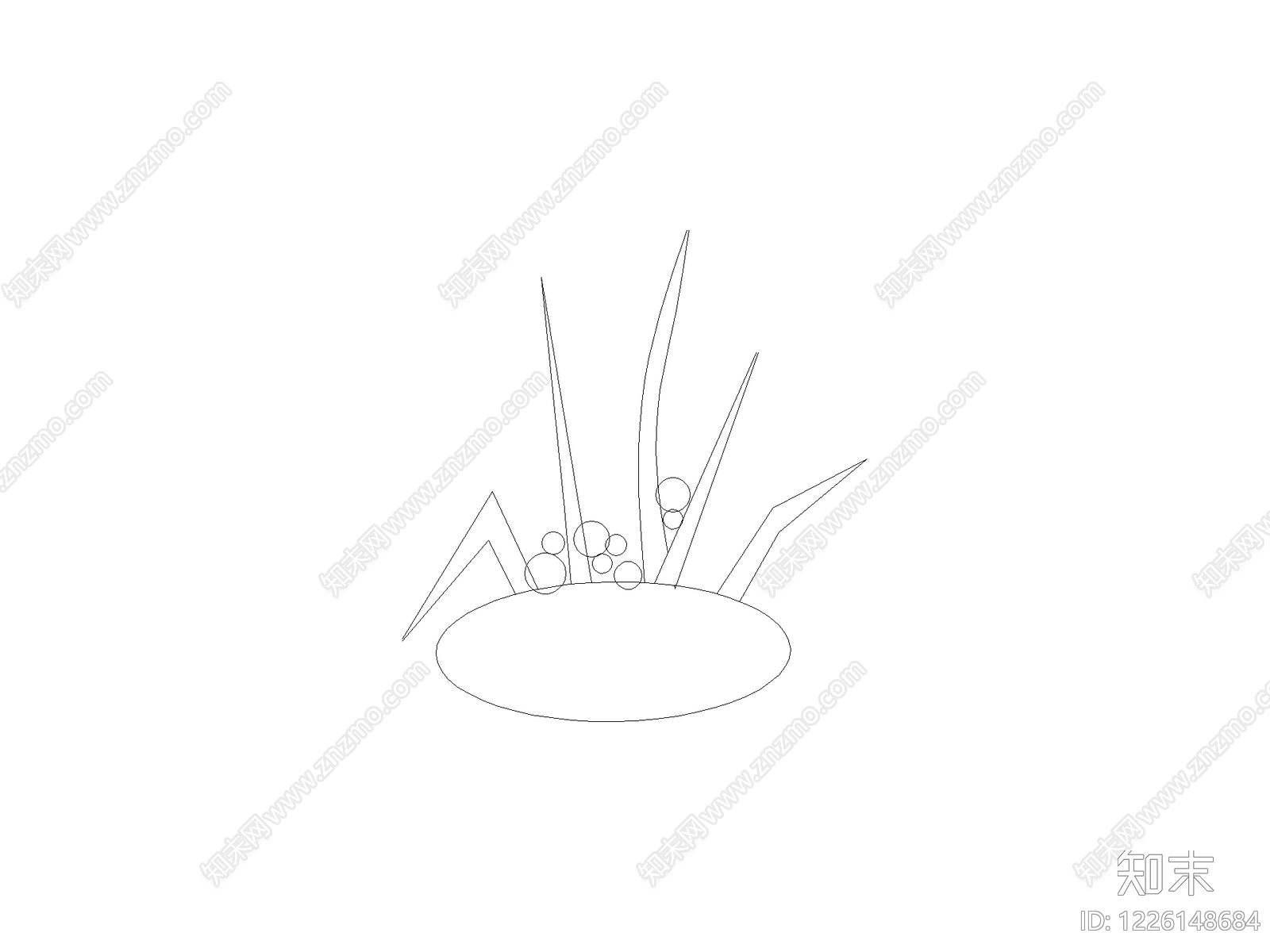 现代,新中式草坪种植CAD图纸