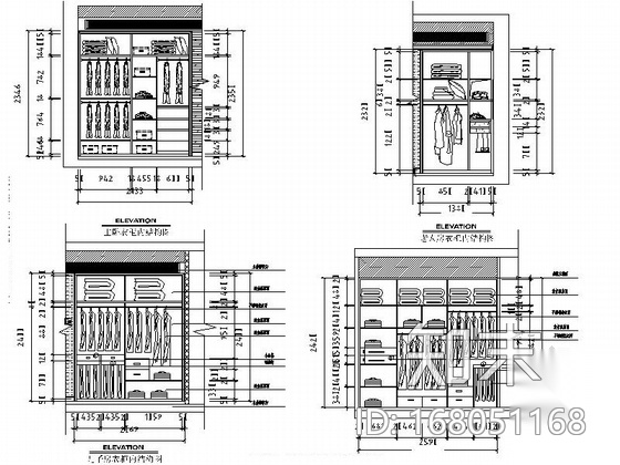 [宁波]梅墟核心区简欧双层别墅装修图（含效果）cad施工图下载【ID:168051168】