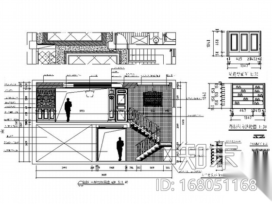 [宁波]梅墟核心区简欧双层别墅装修图（含效果）cad施工图下载【ID:168051168】