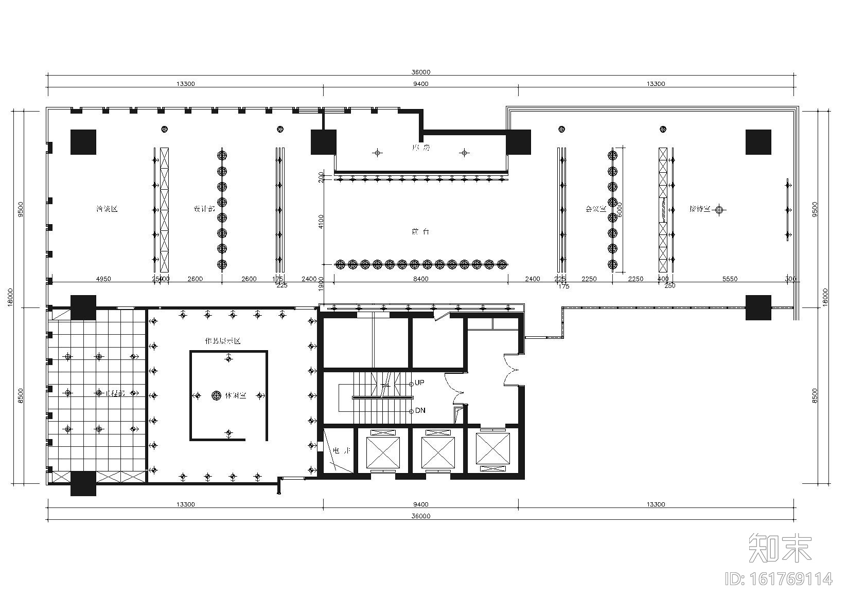 [山东]临沂叙品办公室装饰施工图+实景拍摄cad施工图下载【ID:161769114】