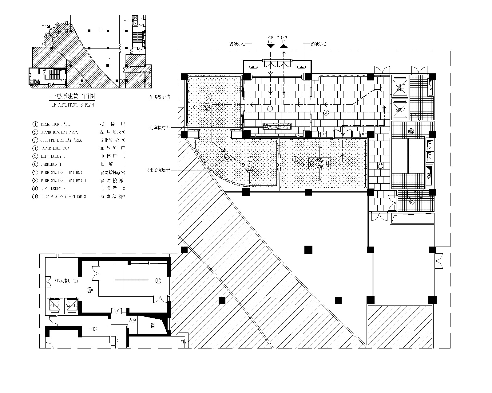 现代奢华风格环球金融中心售楼部深化设计施工图cad施工图下载【ID:160705114】