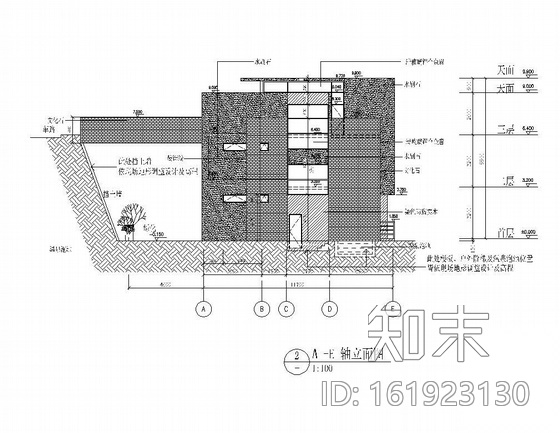 五种户型多层连排别墅图纸cad施工图下载【ID:161923130】